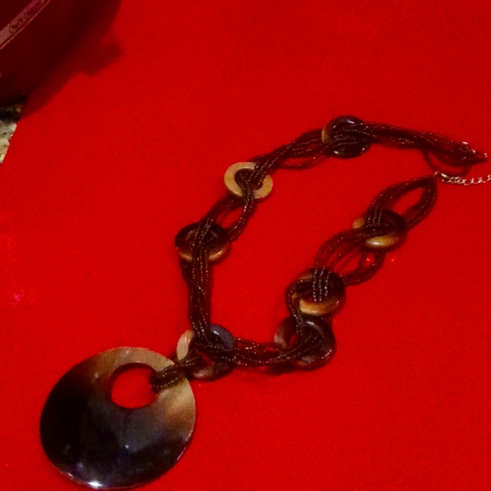 Beautiful shell necklace with small beads
